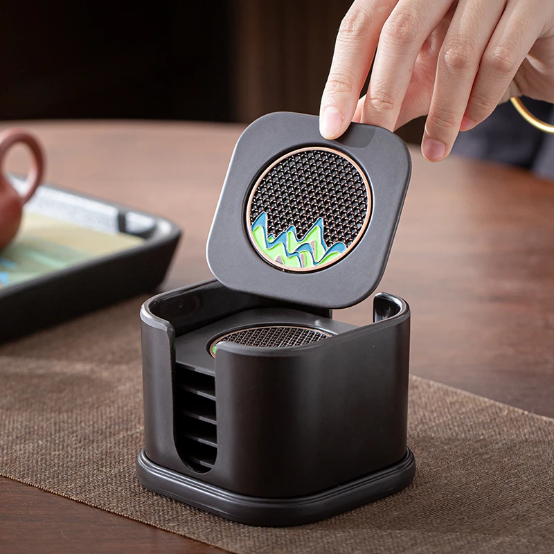 万里江山电木杯垫隔热垫杯托办公室创意茶具配件防烫茶托茶垫