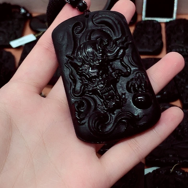 颈饰未镶嵌翡翠天然a货钢琴黑特色题材挂件