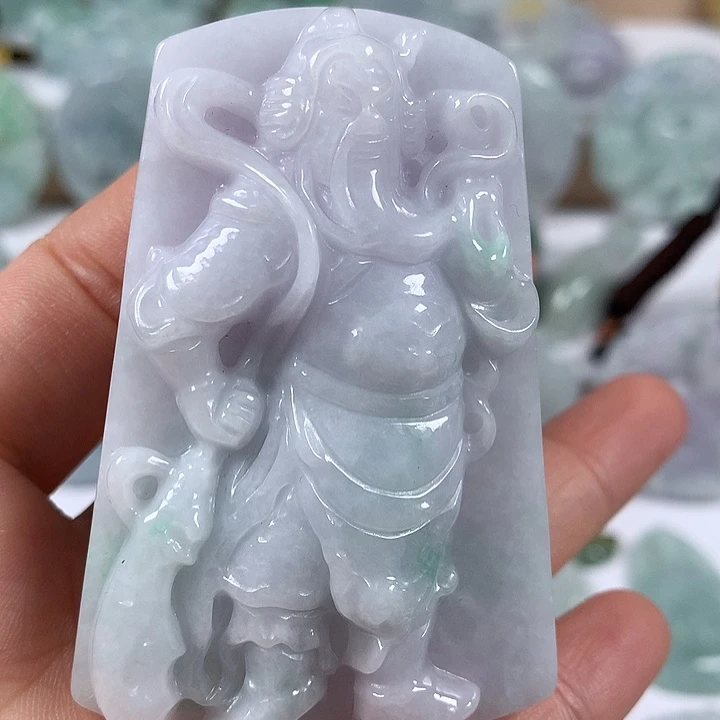 颈饰未镶嵌翡翠立体关二爷福利