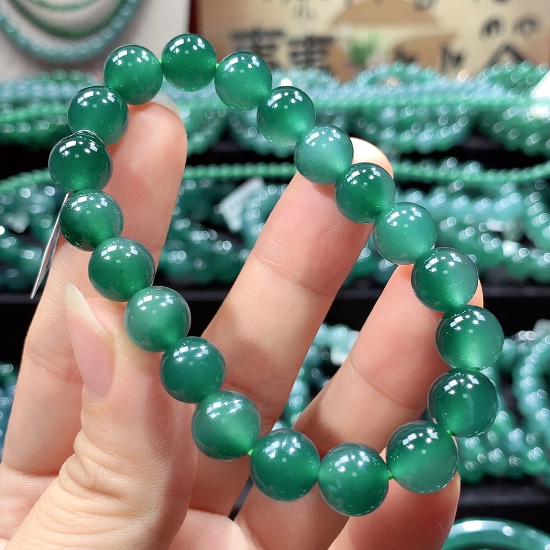 翡翠未镶嵌手链卡9.8