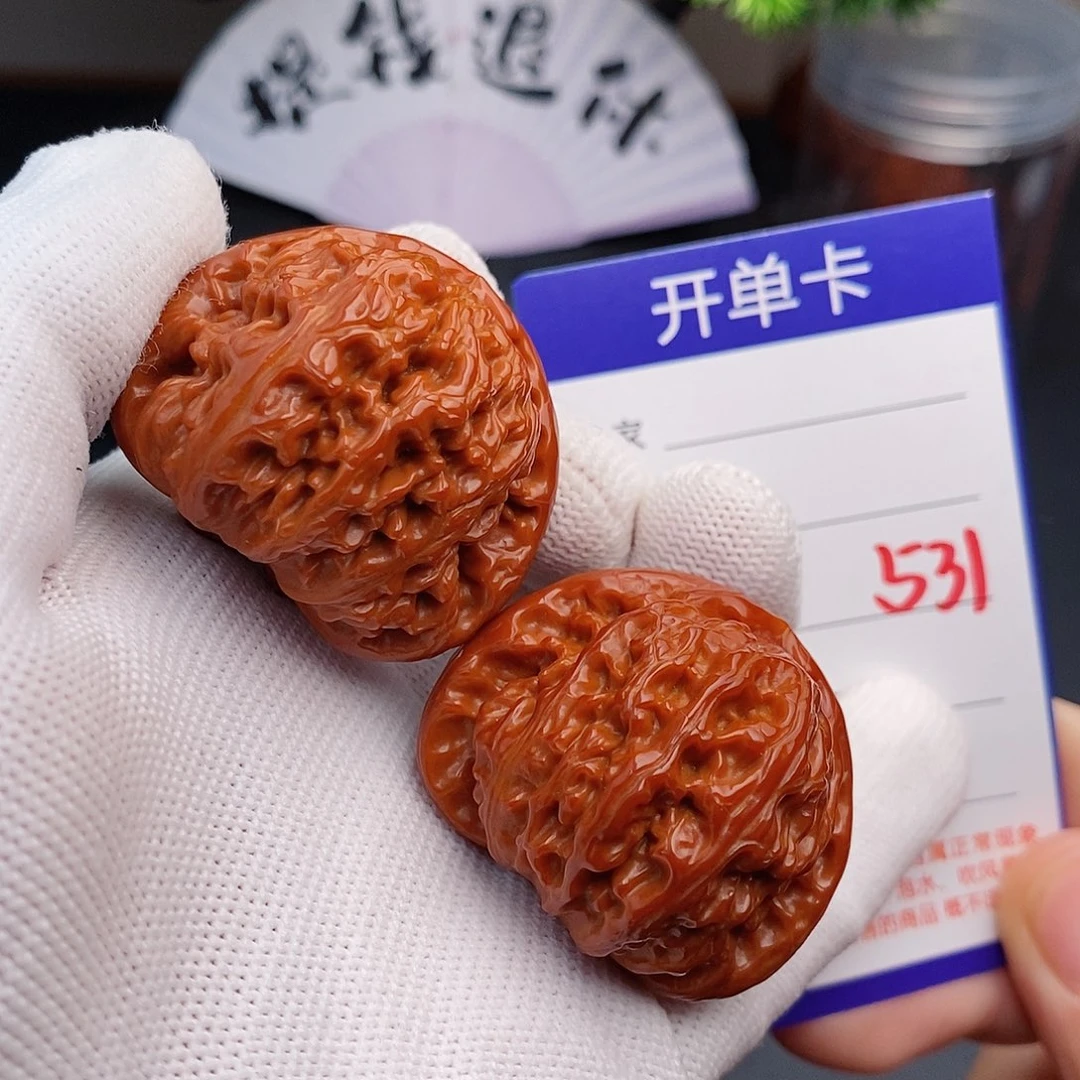 把件文玩核桃40球白531