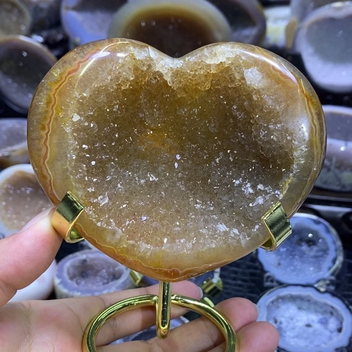 未镶嵌珠宝半成品水晶爱心