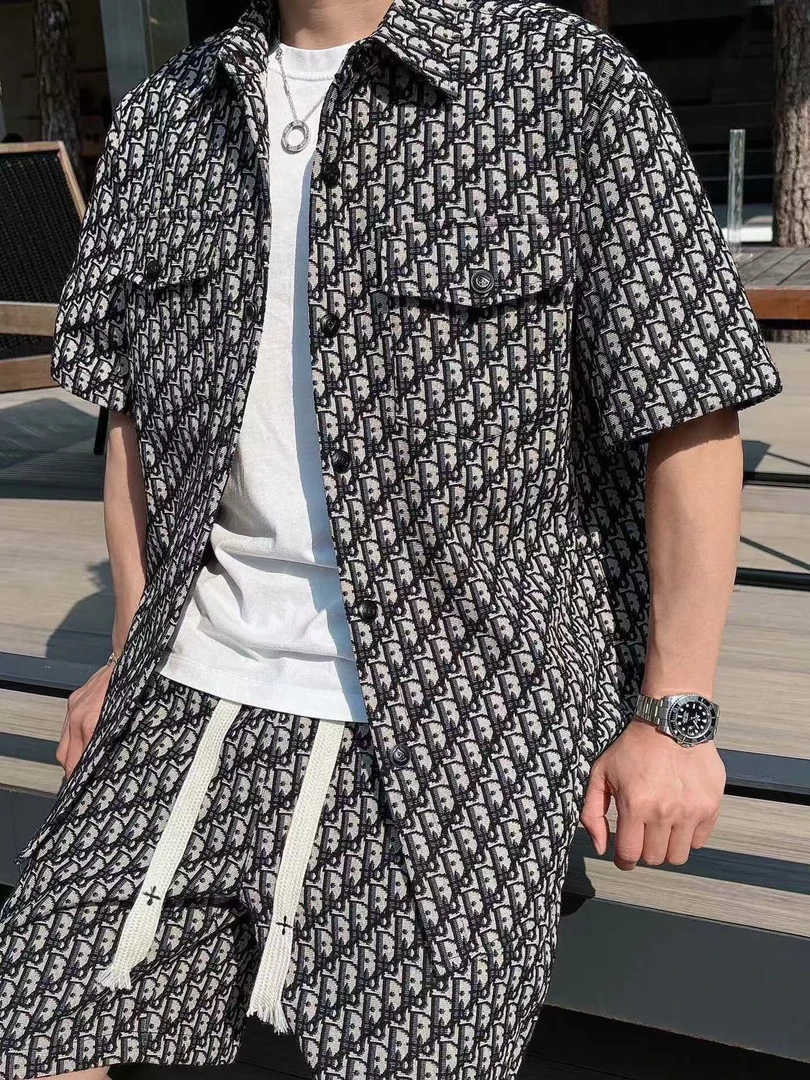 【2025新款-1391】新款轻奢短袖外套男