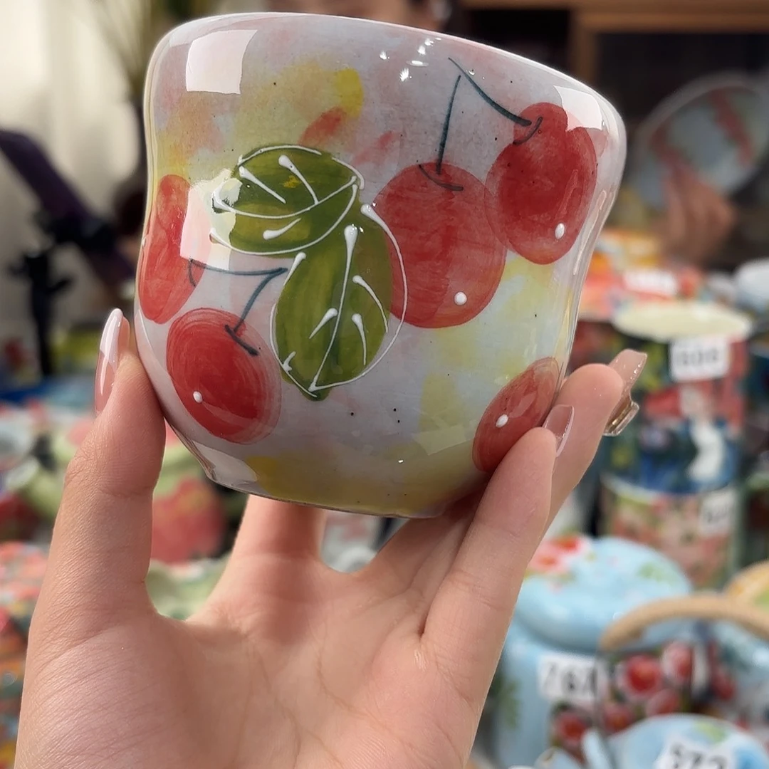 瓷片景德镇手绘高温釉下彩陶瓷茶具