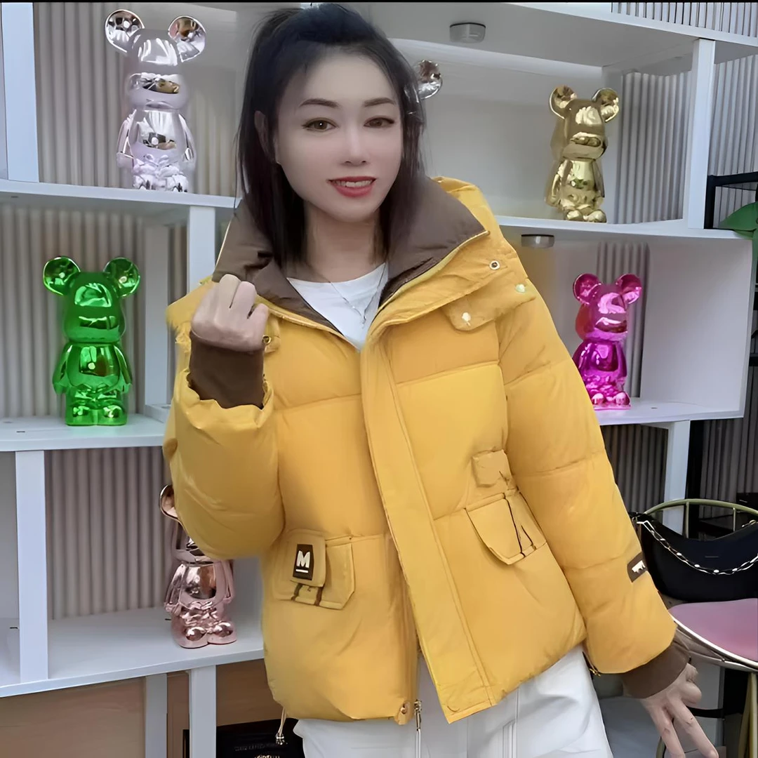棉衣连帽羽绒棉服短款新款宽松外套小个子2025棉袄冬季加厚洋气