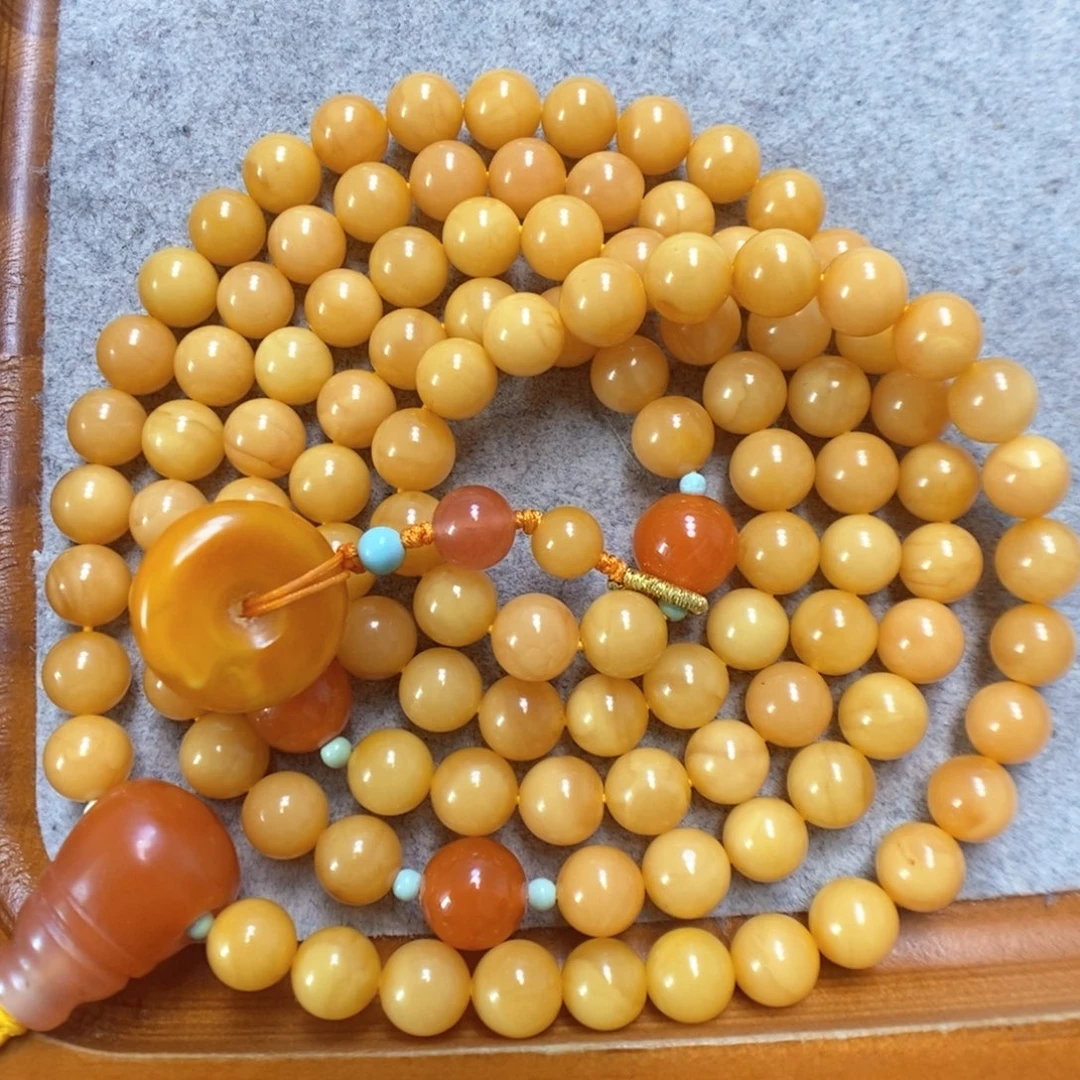 蜜蜡手串未镶嵌蜜蜡108