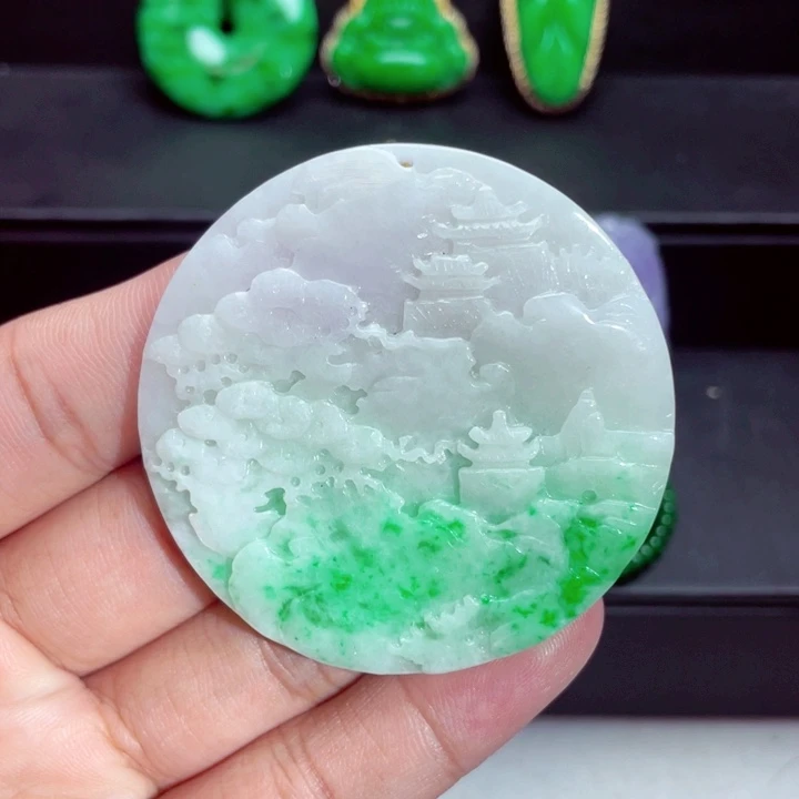 翡翠未镶嵌吊坠(不含链)