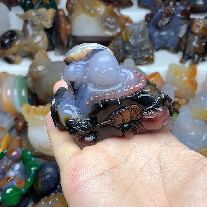 玛瑙/玉髓饰品未镶嵌金*妹