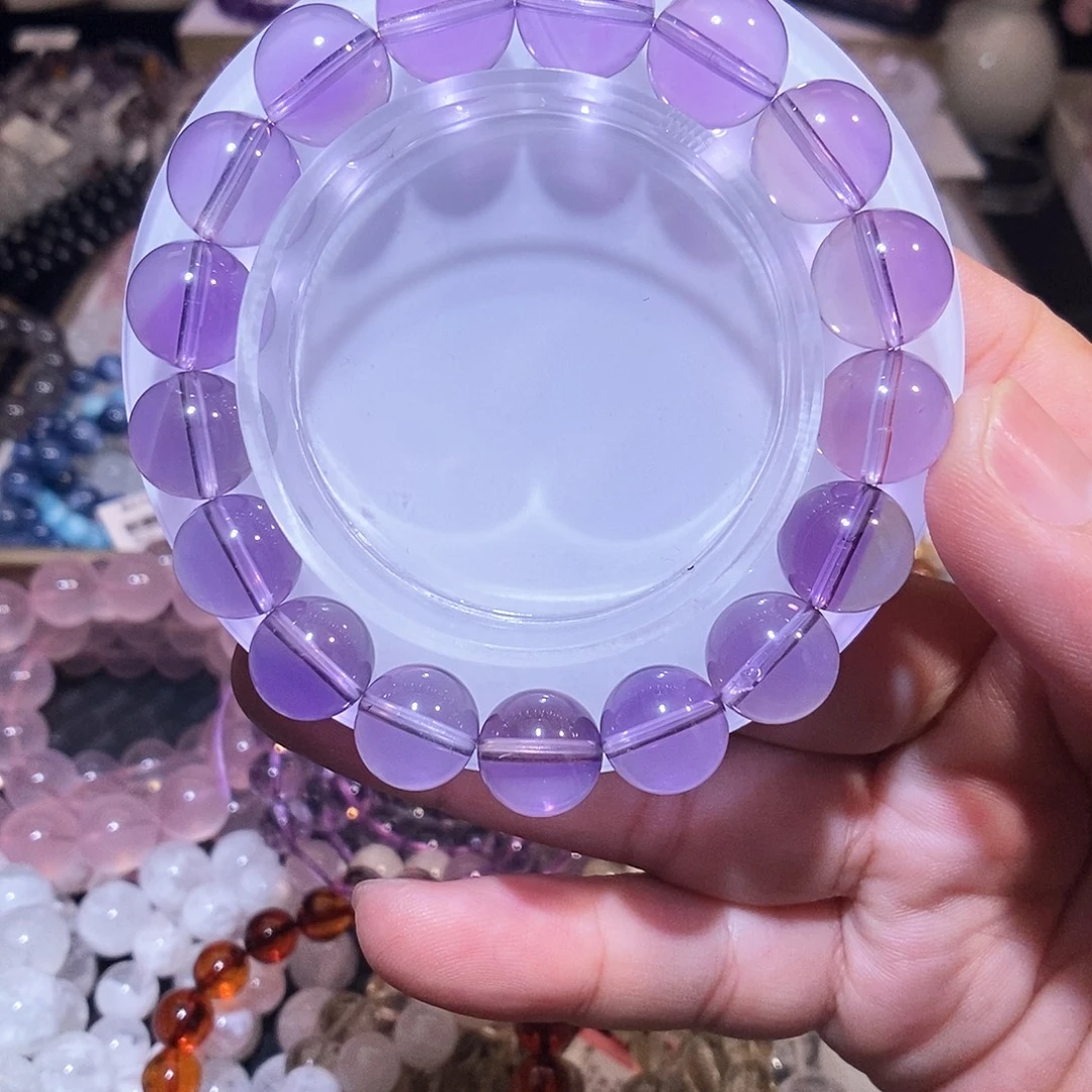 未镶嵌手链水晶巴西紫水晶净净体11.8mm