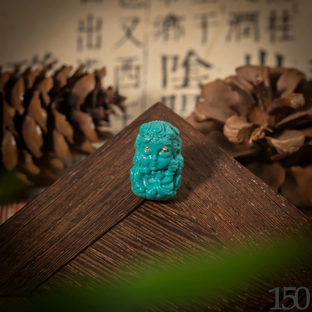 【世间臻宝】绿松雕刻件18*12*8mm/多样性发一件/SS150/孤