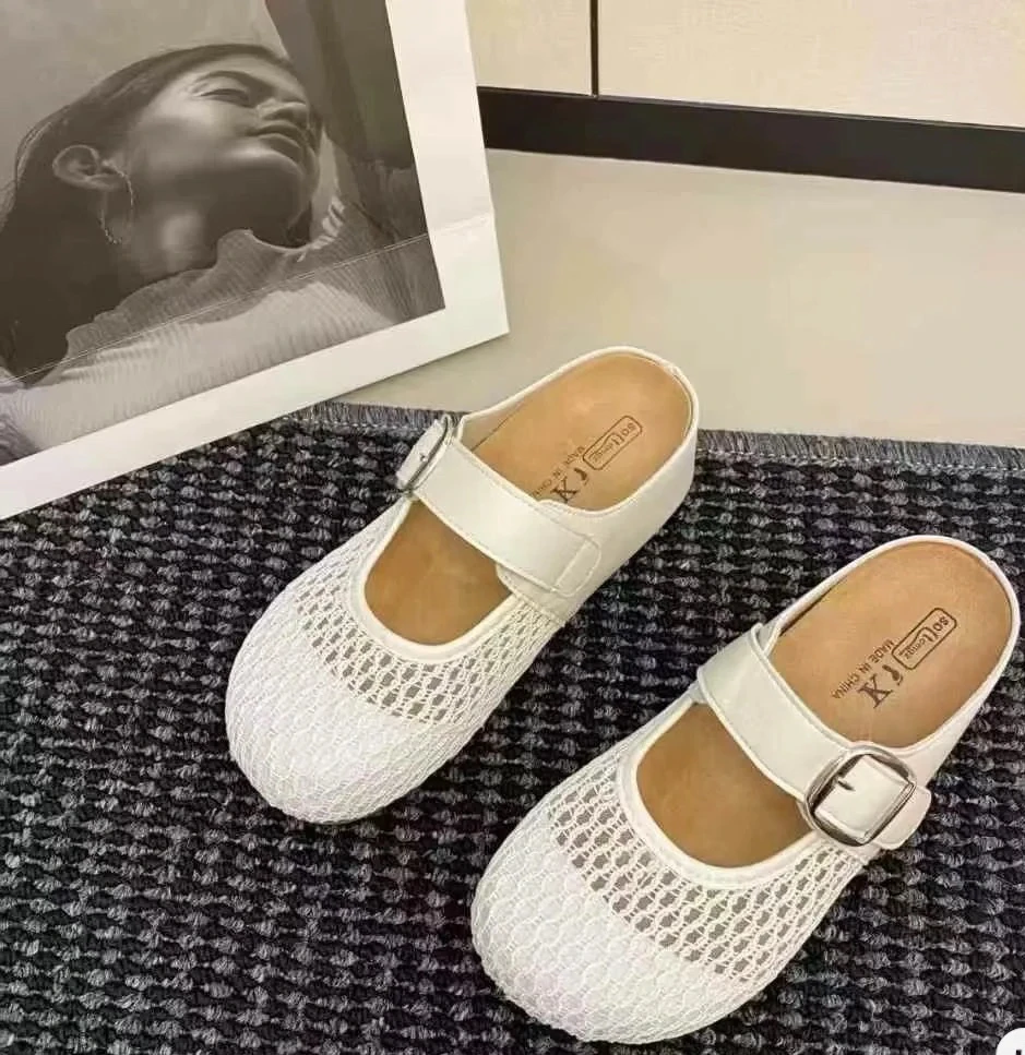 百搭包头厚底休闲拖鞋女夏外穿包头拖夏季平底凉鞋