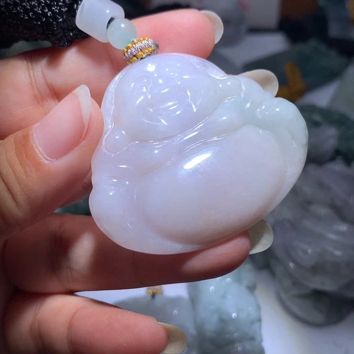 翡翠未镶嵌颈饰保真天然A货翡翠