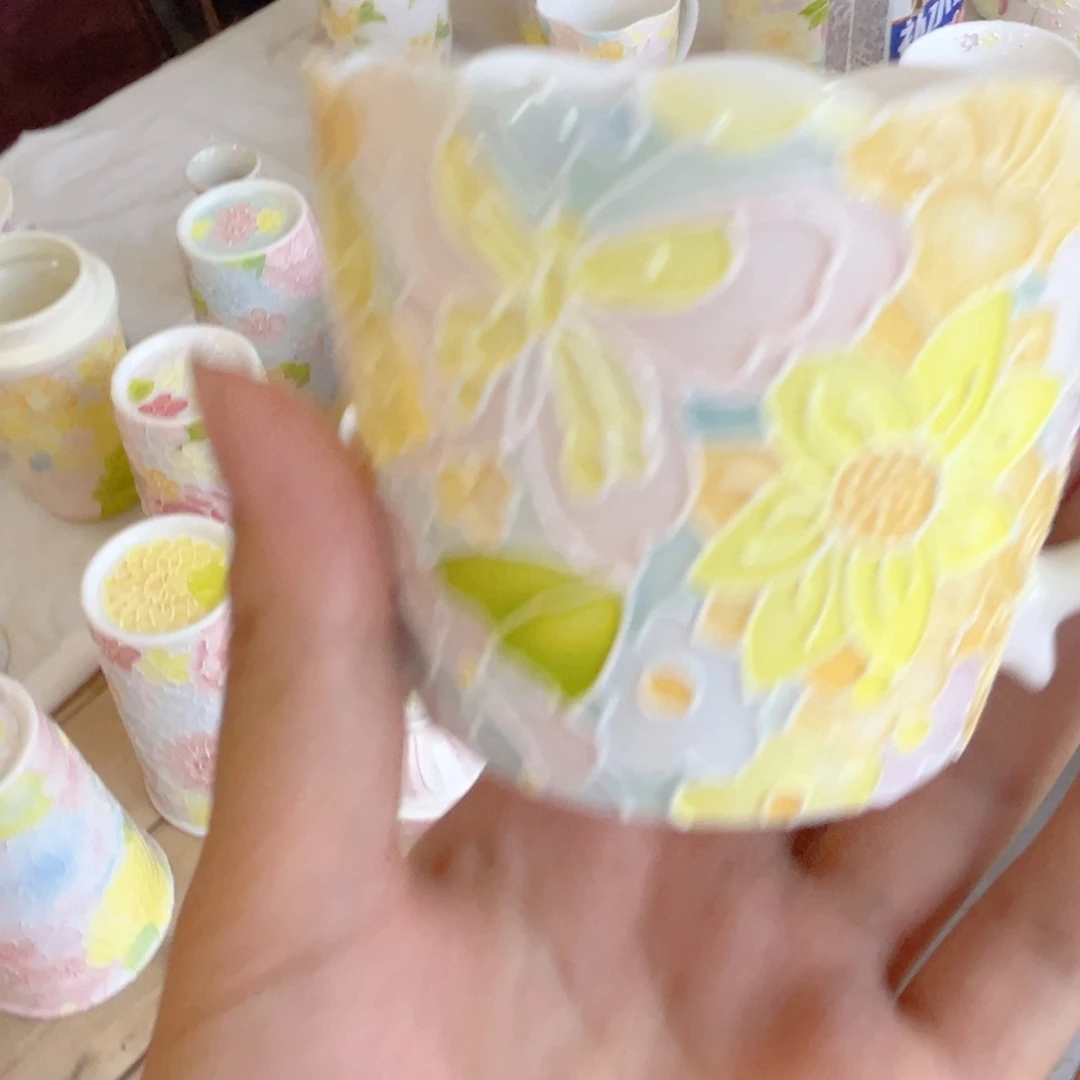 瓷万花陶瓷马克杯