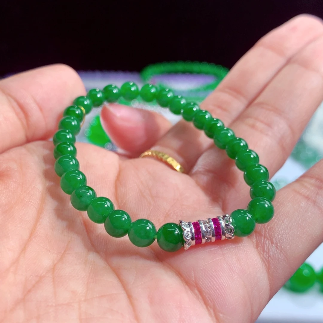 翡翠未镶嵌手链天然翡翠A货