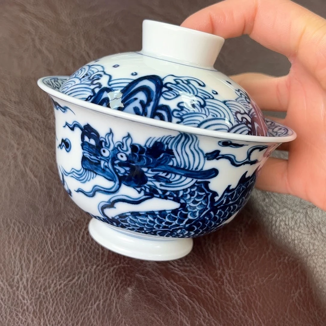 杯手绘高温瓷器瑕疵
