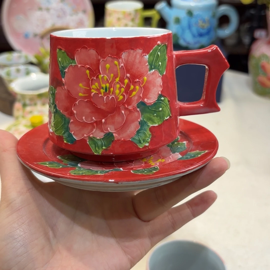景德镇手绘高温釉下彩陶瓷茶具