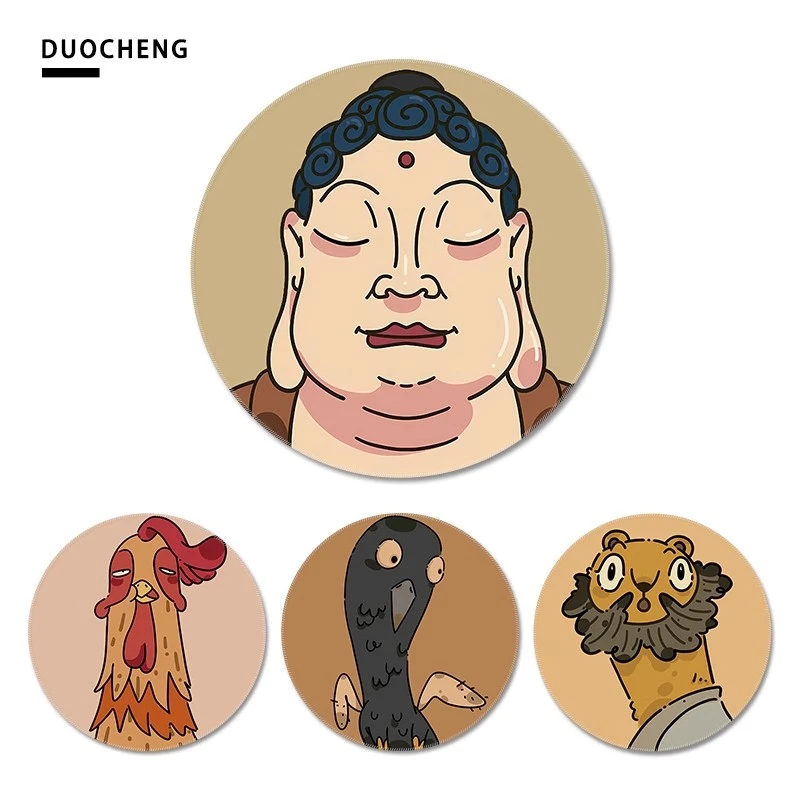 浪浪山小妖怪鼠标垫小号男女生笔记本电脑桌垫办公滑鼠垫圆形定制