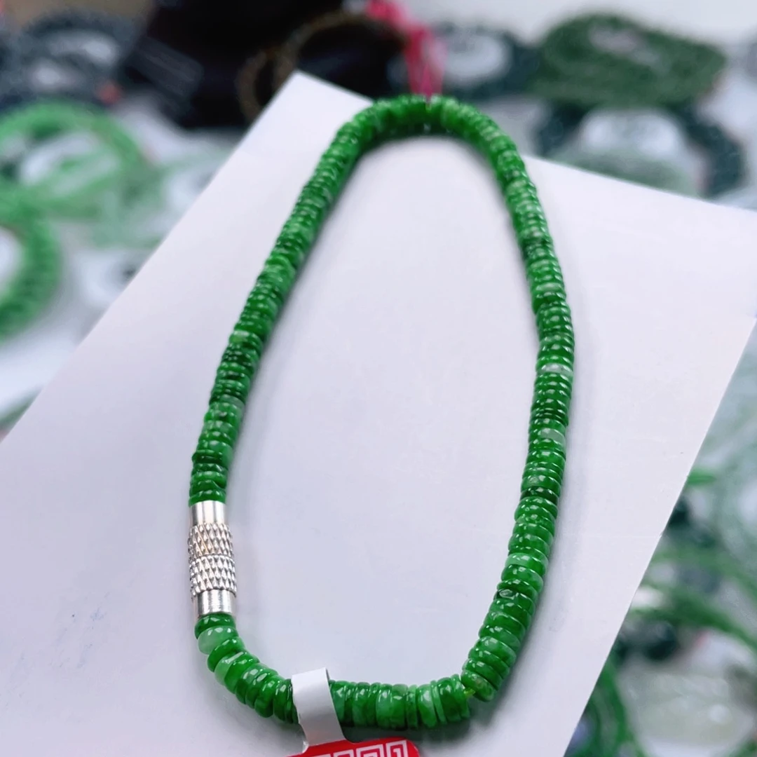 翡翠戒指未镶嵌天然翡翠手串3.7mm