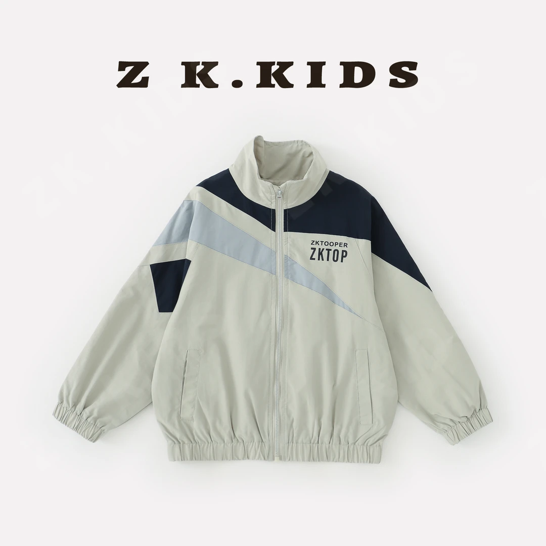 【Z＆K】春款男童韩系休闲洋气韩版户外防风拼色帅气外套 ZK-3221193