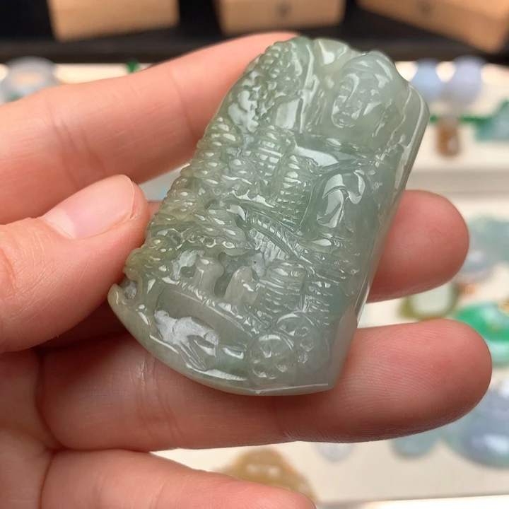 翡翠未镶嵌挂件翡翠