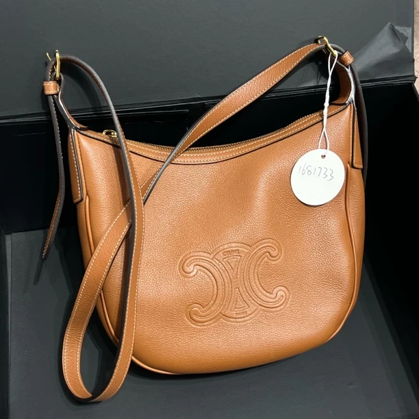 95新 Celine/思琳 夏七中古/金棕凯旋门单肩包/1681733
