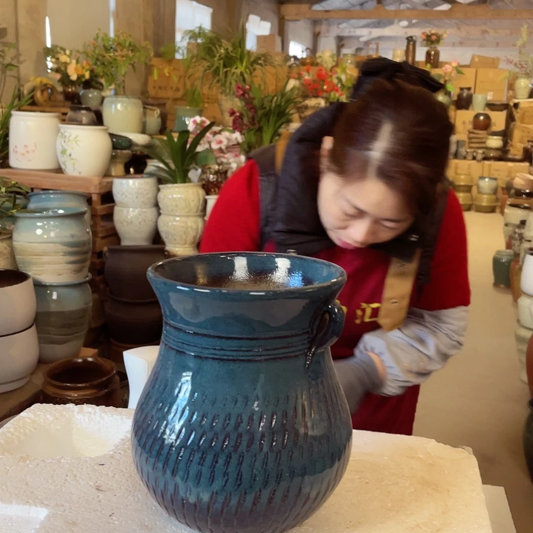 紫砂花盆高度20口径15