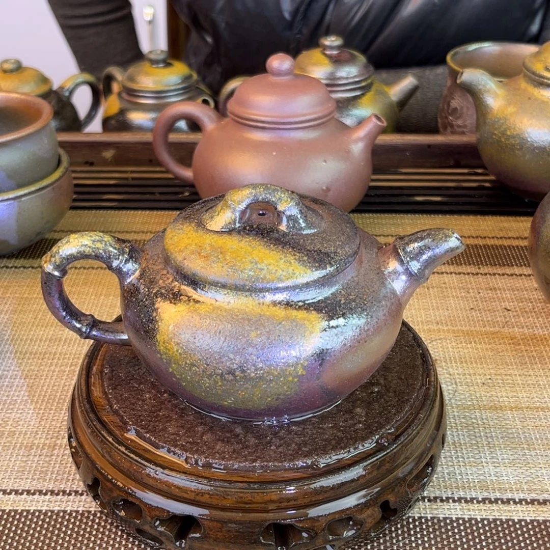 一***莲紫砂茶壶底槽清柴烧260cc