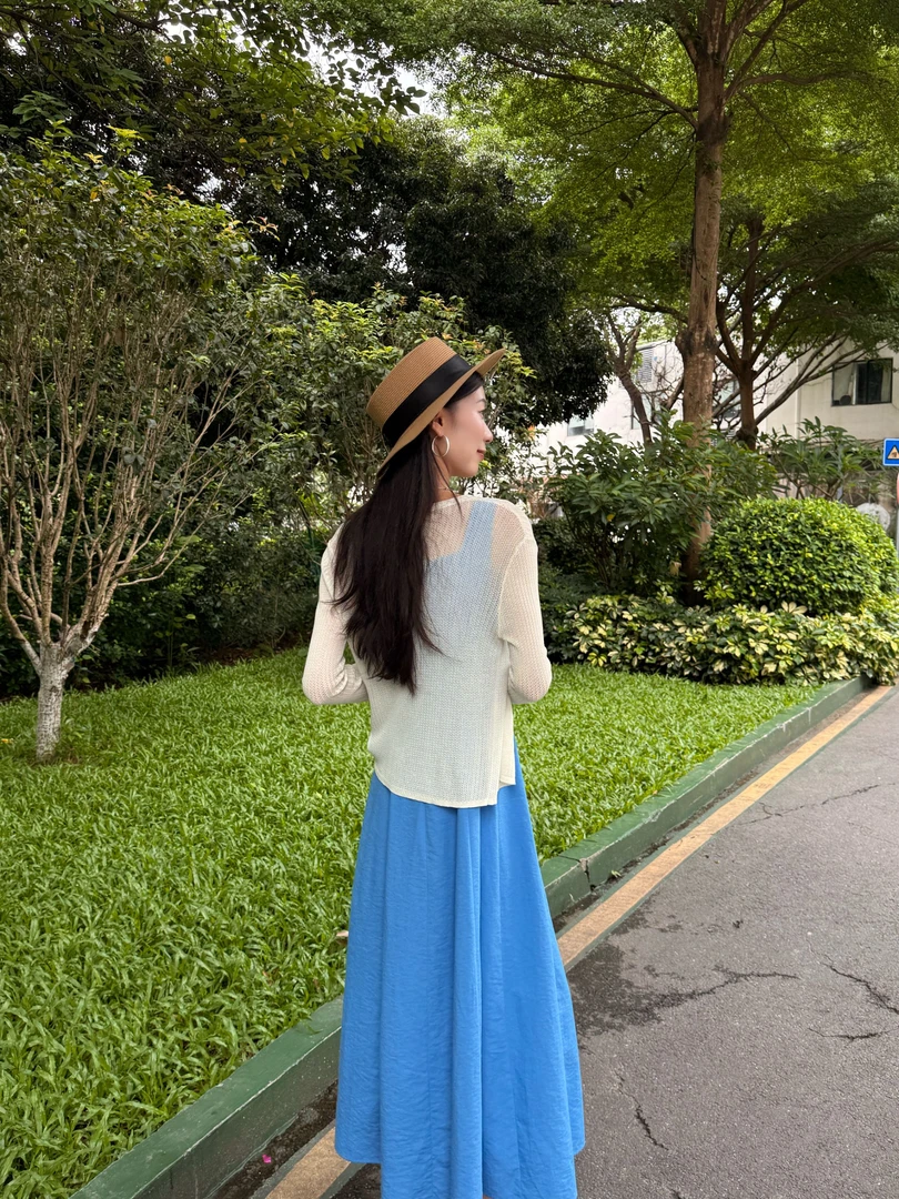 MOVE BY防晒女针织开衫薄款镂空外搭披肩罩衫短款小坎肩外套