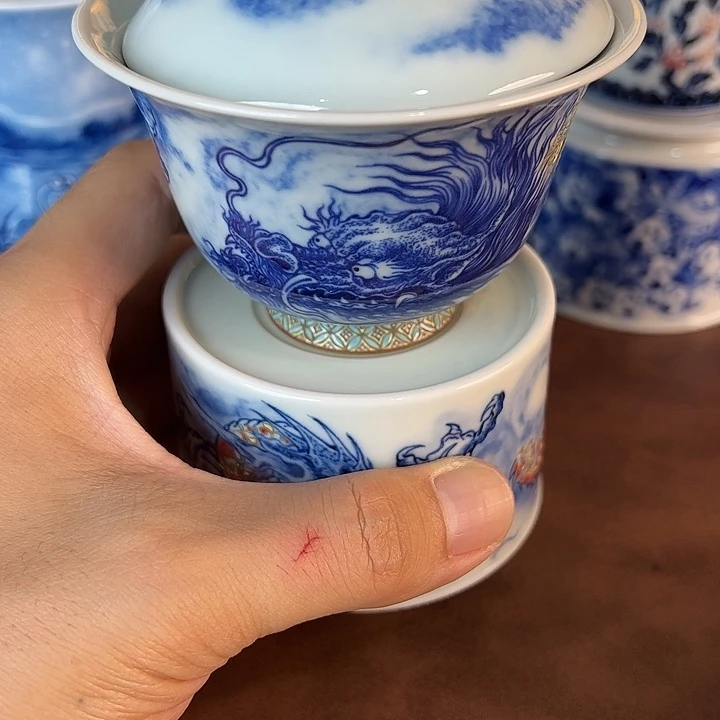 嘉***蹊瓷片景德镇全手工手绘陶瓷