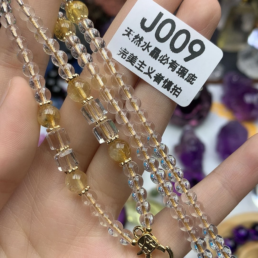 珠宝半成品水晶未镶嵌原创设计项链