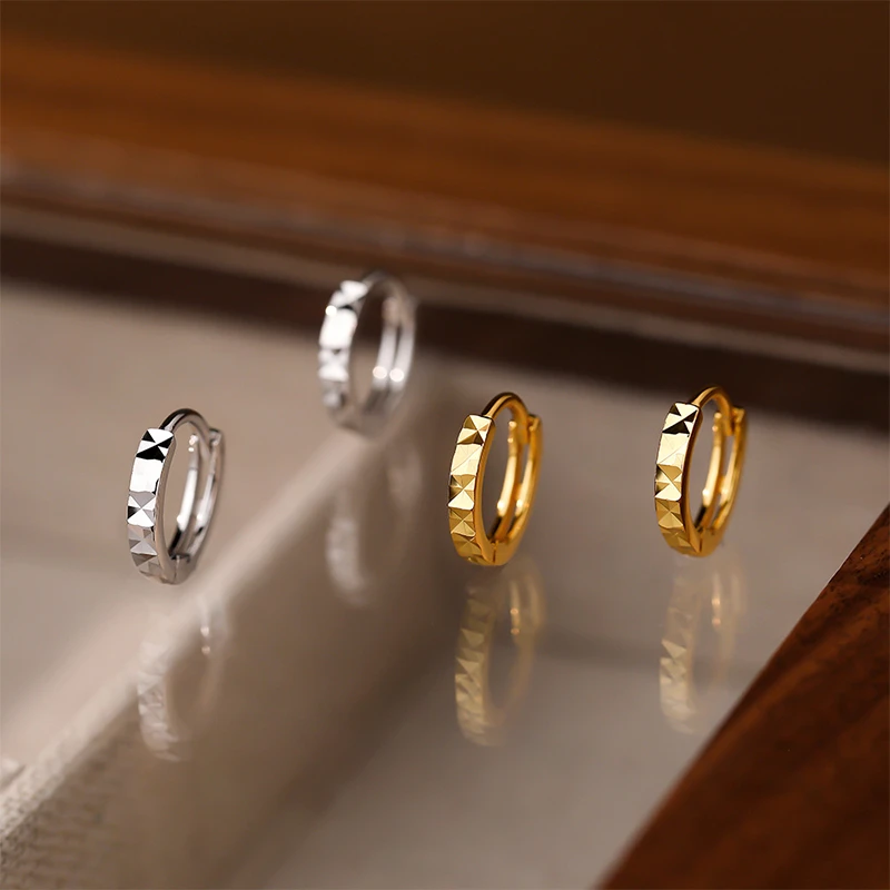 925银耳饰 S925纯银碎冰冰耳扣女小众设计耳环2025新款耳骨钉饰品