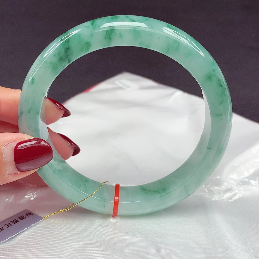 翡翠未镶嵌手镯61圈988