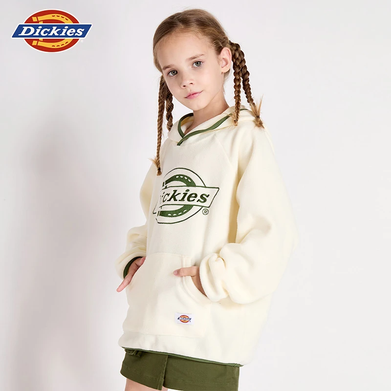 【琦儿专属】Dickies 中大童秋加厚摇粒绒连帽长袖卫衣内胆外套