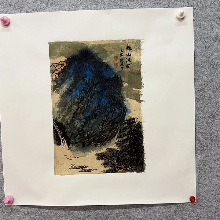 国画花鸟等多种鸟类的栖息