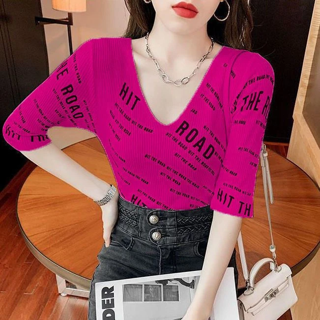 艺尚舞主播优选PYX-787女士新款冰丝针织衫短袖t恤舞蹈上衣