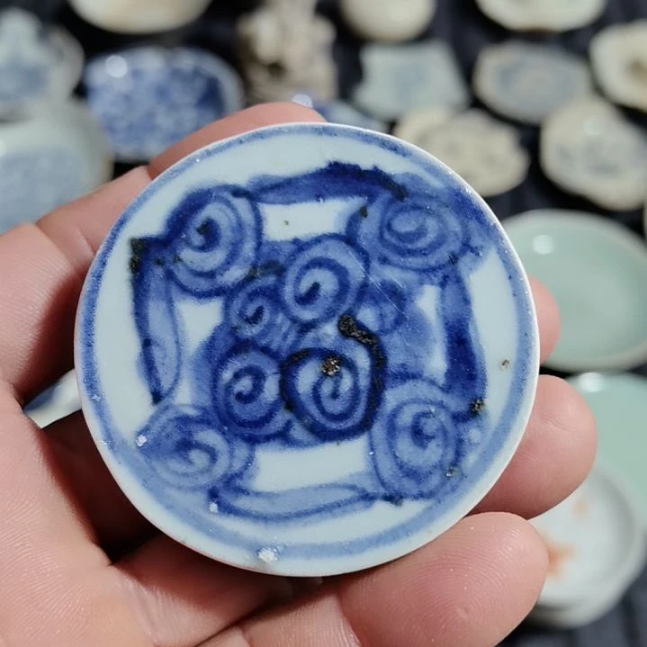 瓷片青花影青杯垫标夲