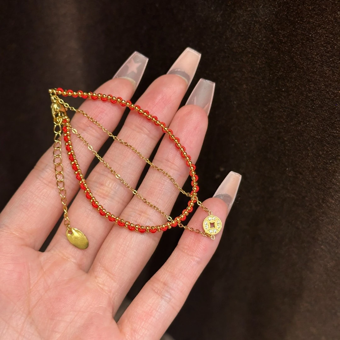 钛钢合成锆石手链  CC11499 高定系列 手链15+4.5CM