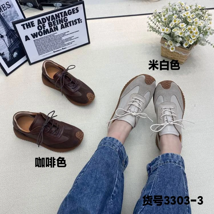 3303-3德训鞋春季休闲板鞋女鞋复古百搭休闲鞋
