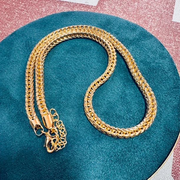 钛钢项链 TJ133 百搭网红项链 蛇形 方块 粗款 单件