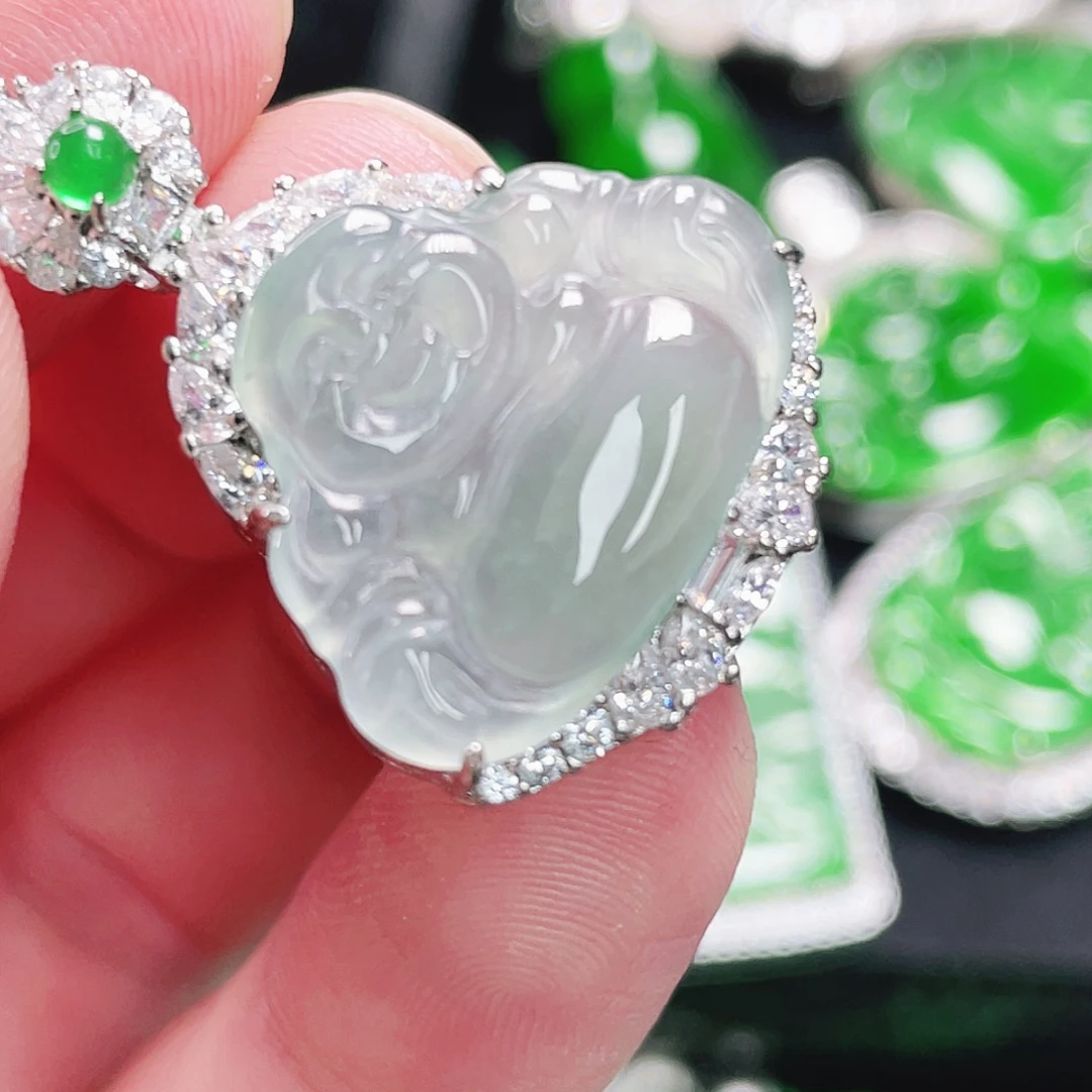 翡翠未镶嵌颈饰529