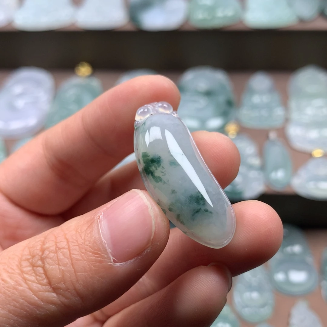 颈饰未镶嵌翡翠天然翡翠