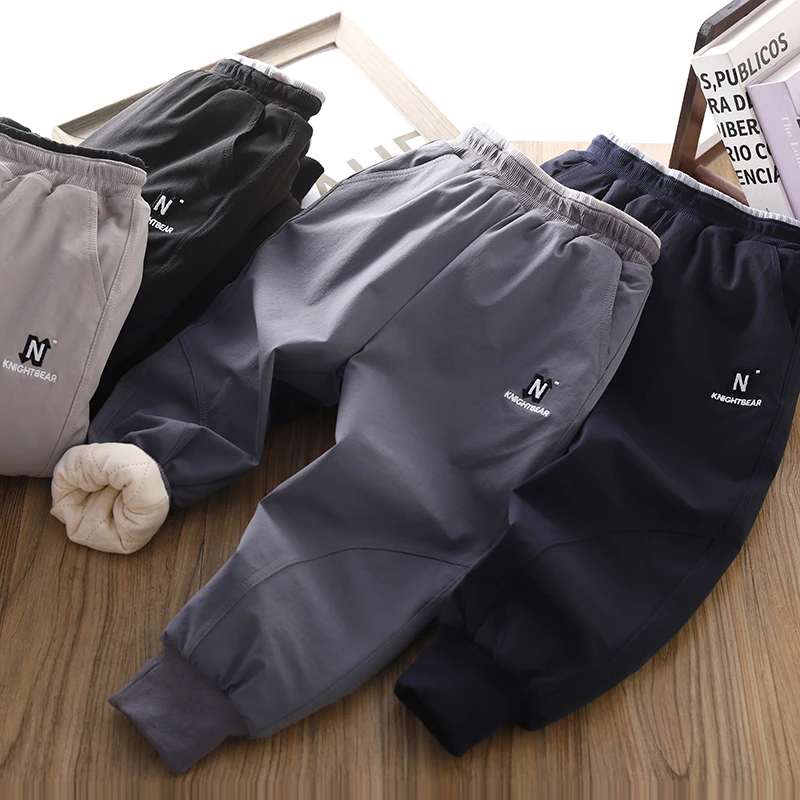 男童加厚裤子2025冬季新款儿童休闲裤棉裤中大童装帅气保暖卫裤潮