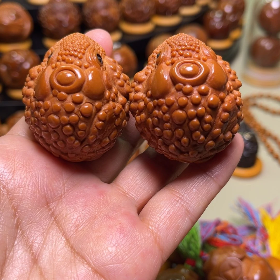 橄榄核手串/手链缘***定四零金蟾一对