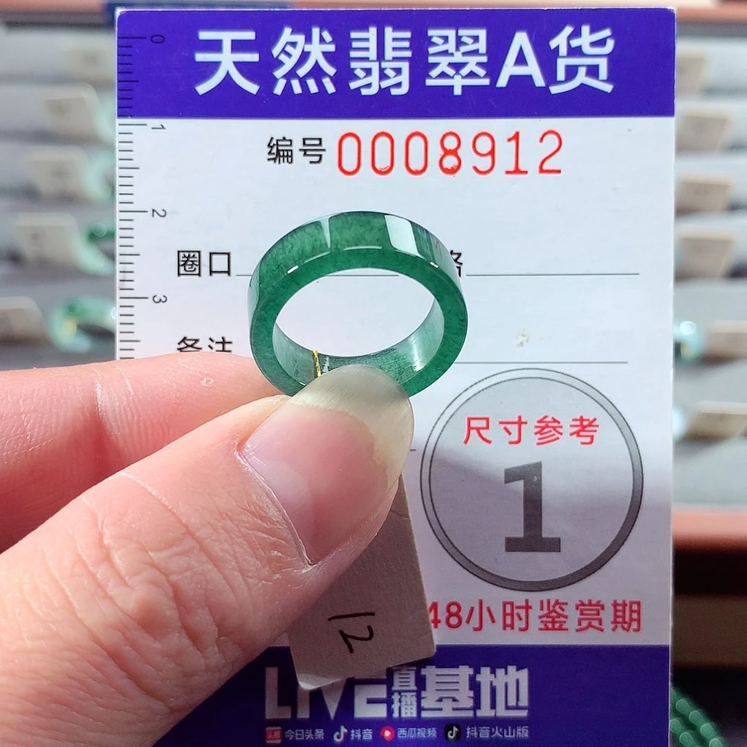 翡翠未镶嵌戒指12号