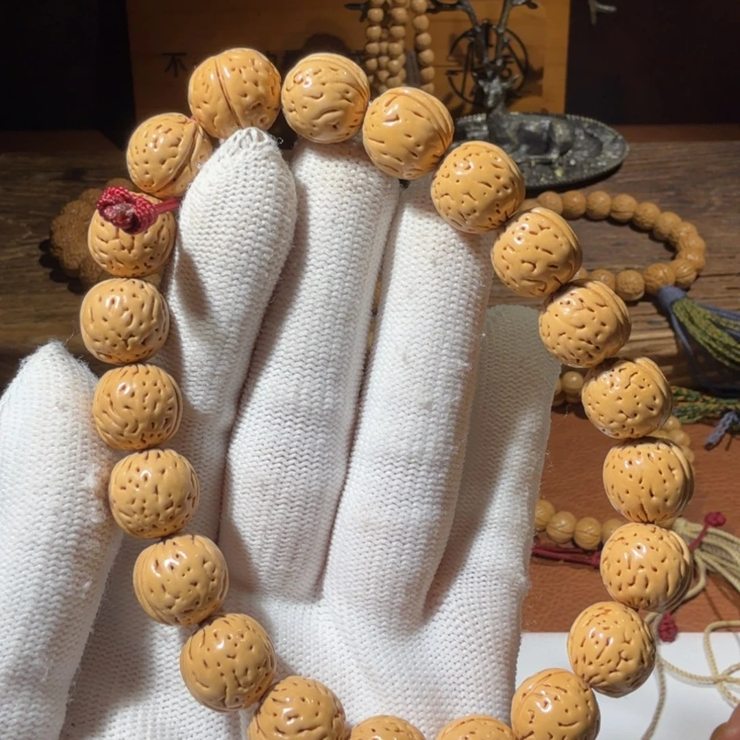 桃核手串1.3盘锦小黄桃福利