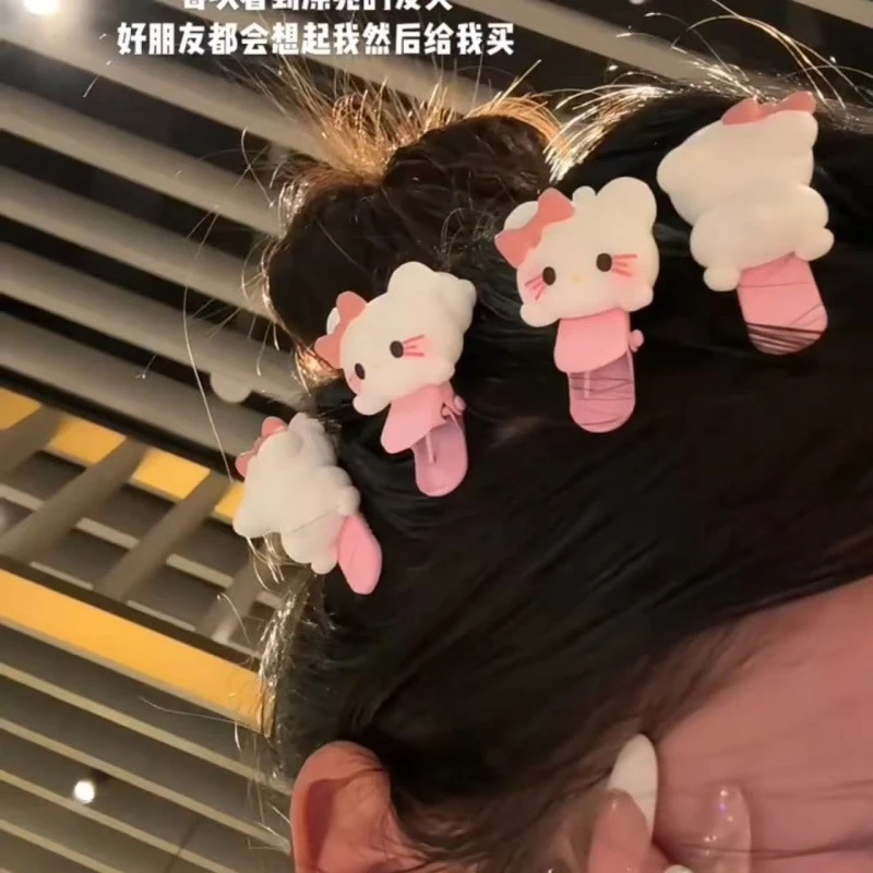 奶酪棒猫咪发夹可爱甜美少女学生猫咪卡通鸭嘴夹侧边刘海夹碎发夹