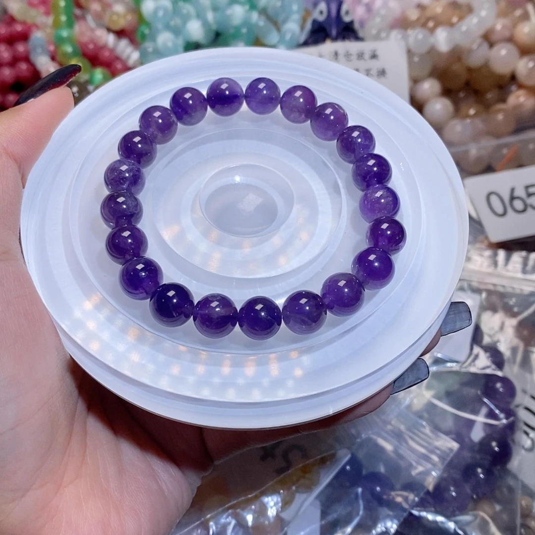 【闪购商品】水晶手链银S925镶嵌紫水126