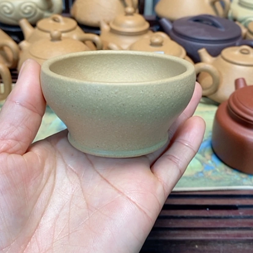 【闪购商品】紫砂茶壶梨皮绿泥半手工主人杯80毫升