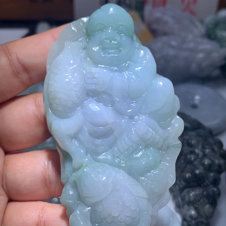 翡翠未镶嵌颈饰保真天然A货翡翠