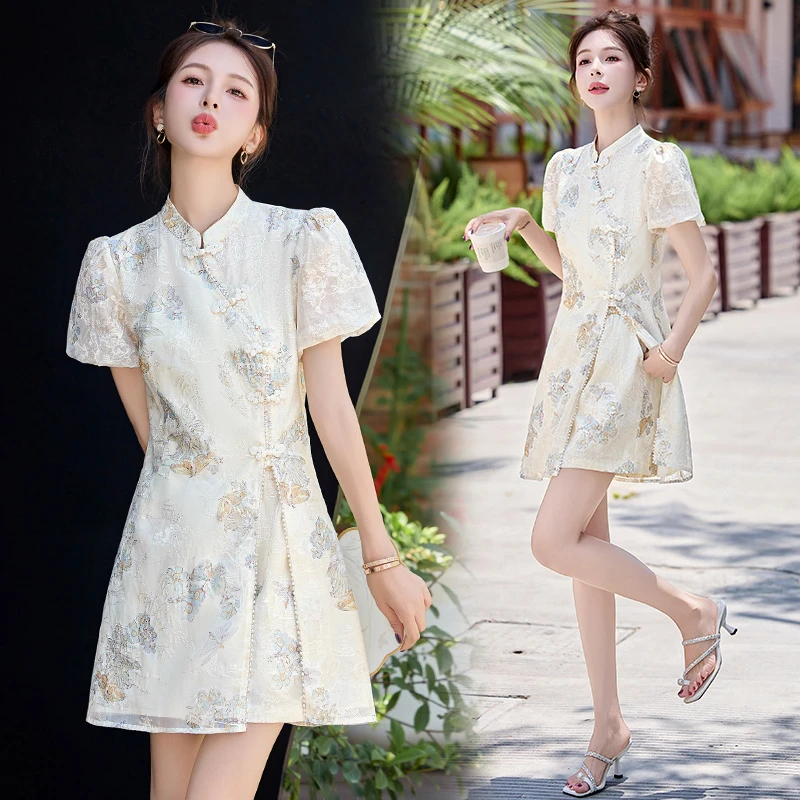 新中式国风刺绣短裤两件套女2025夏季新款小个子复古减龄时尚套装